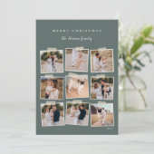 Cartes Pour Fêtes Annuelles Instantané | 9 Photo Collage Noël (Debout devant)