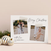 Cartes Pour Fêtes Annuelles Instantané | Joyeux Noël deux photos