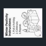 Cartes Pour Fêtes Annuelles Instructions de vacances<br><div class="desc">Pendant les vacances,  restez simple.</div>