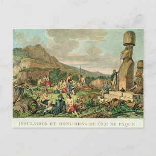 Cartes Pour Fêtes Annuelles Insulaires et monuments d'île de Pâques