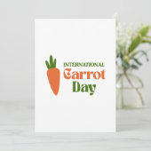 Cartes Pour Fêtes Annuelles International Carrot Day (Debout devant)