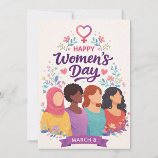 Cartes Pour Fêtes Annuelles International Women’s Day Modern Elegant Stron