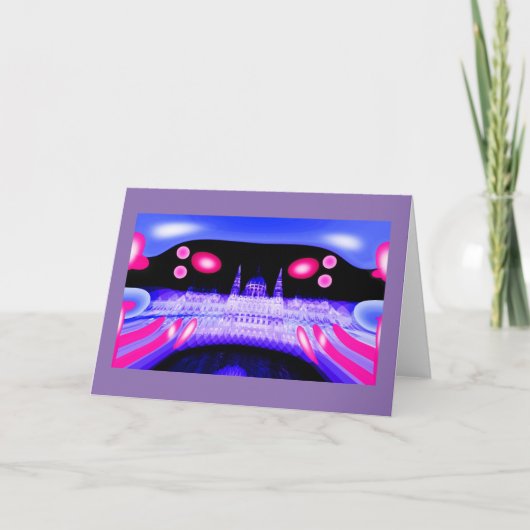 Cartes Pour Fêtes Annuelles Invasion Alien (Devant)