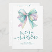 Cartes Pour Fêtes Annuelles Iridescente Coquette 2026 Calendrier Joyeux Noël (Devant / Derrière)