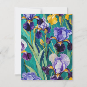Cartes Pour Fêtes Annuelles Iris C violet