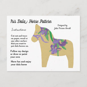 Cartes Pour Fêtes Annuelles Iris Dala Horse Motif à partager