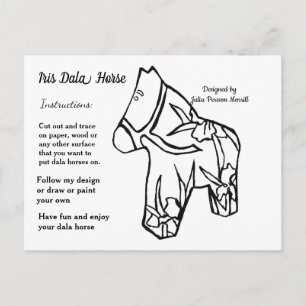 Cartes Pour Fêtes Annuelles Iris Dala Horse Motif à partager