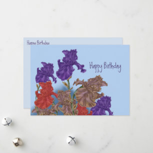 Cartes Pour Fêtes Annuelles Iris florissants.