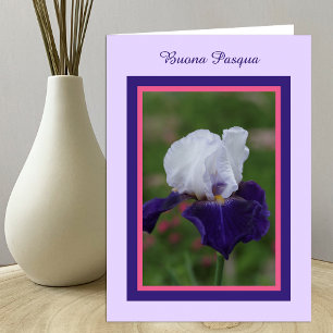 Cartes Pour Fêtes Annuelles Iris Happy Easter in Italian -- Buona Pasqua