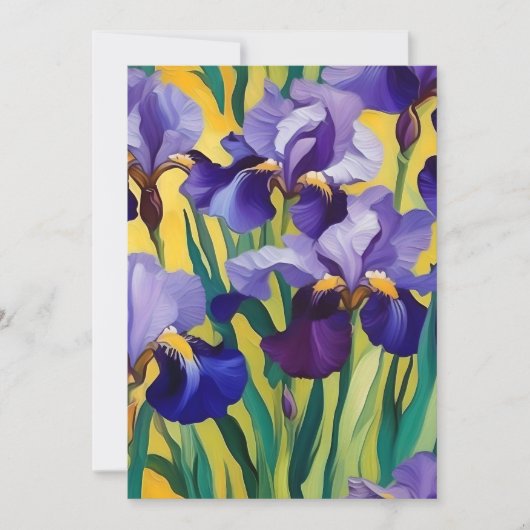 Cartes Pour Fêtes Annuelles Iris Violet A (Devant)