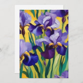 Cartes Pour Fêtes Annuelles Iris Violet A (Devant / Derrière)