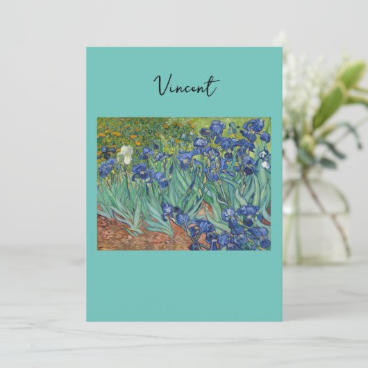 Cartes Pour Fêtes Annuelles Irises par Van Gogh (Debout devant)