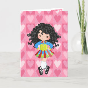 Cartes Pour Fêtes Annuelles Irish Dance Rose Coeur monochrome Saint-Valentin