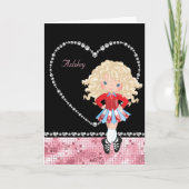 Cartes Pour Fêtes Annuelles Irish Dance Saint Valentin Rhinestone Heart (Devant)