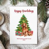 Cartes Pour Fêtes Annuelles Irish Setter Chig Famille Noël
