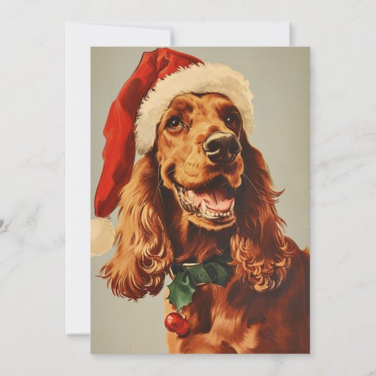 Cartes Pour Fêtes Annuelles Irish Setter Christmas (Devant)
