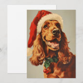 Cartes Pour Fêtes Annuelles Irish Setter Christmas (Devant / Derrière)