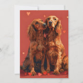 Cartes Pour Fêtes Annuelles Irish Setter Valentine's Day (Devant)