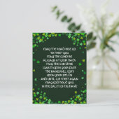 Cartes Pour Fêtes Annuelles Irlandais Blessing Shamrock Design personnalisé (Debout devant)