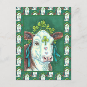CARTES POUR FÊTES ANNUELLES IRLANDAIS BRED ST. PATRICK'S DAY HEIFER, VACHE SHA