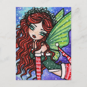 Cartes Pour Fêtes Annuelles Irlandais Noël Hiver Snowflake Fairy Imaginaire Gi