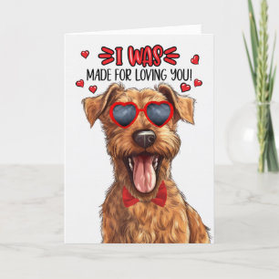 Cartes Pour Fêtes Annuelles Irlandais Terrier Chien fait pour vous aimer Valen
