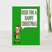 Cartes Pour Fêtes Annuelles Irlandais vous Noël heureux (Devant)