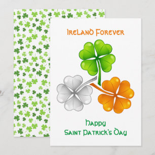 Cartes Pour Fêtes Annuelles Irlande Toujours Chanceux Trèfle