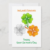 Cartes Pour Fêtes Annuelles Irlande Un Shamrock toujours chanceux (Devant)