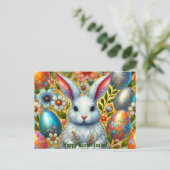 CARTES POUR FÊTES ANNUELLES ISABEL ~ HAPPY EASTER BUNNY GREETING ~ (Debout devant)