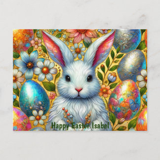 CARTES POUR FÊTES ANNUELLES ISABEL ~ HAPPY EASTER BUNNY GREETING ~ 