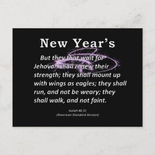 Cartes Pour Fêtes Annuelles Isaïe de nouvelle année 40-31