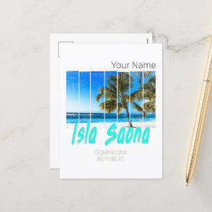 Cartes Pour Fêtes Annuelles Isla Saona République Dominicaine Plage Design Vin