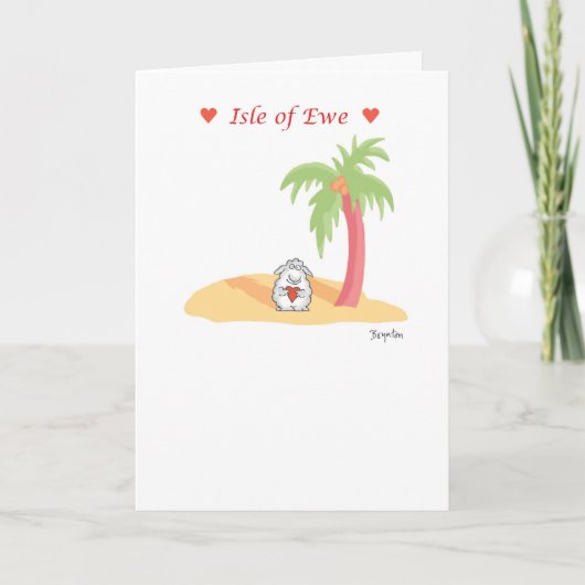 Cartes Pour Fêtes Annuelles ISLE OF EWE Valentine par Boynton (Devant)