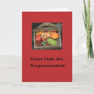 Cartes Pour Fêtes Annuelles italian happy thanksgiving autumn fruits