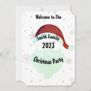 Cartes Pour Fêtes Annuelles Itinéraire de la fête de Noël de la famille Santa