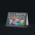 Cartes Pour Fêtes Annuelles It's a Wonderful Life Chalkboard Holiday Card<br><div class="desc">Beautiful and trendy It's a Wonderful Life Chalkboard Holiday Card. Customize with your images and signature.</div>