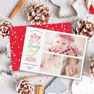 Cartes Pour Fêtes Annuelles Itsy Bitsy Teeny Tiny Cute Petite Photo de Noël