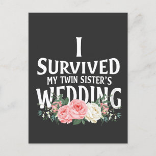 Cartes Pour Fêtes Annuelles J’ai survécu aux couples Mariages de ma soeur jume