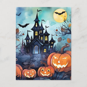 Cartes Pour Fêtes Annuelles Jack O’Lanterns chauves-souris Haunted Mansion Hal