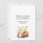 Cartes Pour Fêtes Annuelles Jack O’Lanterns Fantômes chauves-souris joyeuses H (Dos)