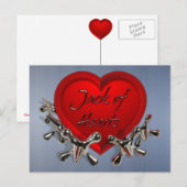 Cartes Pour Fêtes Annuelles Jack of Hearts Valentine (Devant / Derrière)