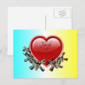 Cartes Pour Fêtes Annuelles Jack of Hearts Valentine (Devant / Derrière)