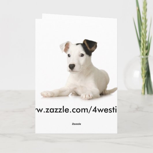 Cartes Pour Fêtes Annuelles Jack Russell l'a laissé neiger salutation - (Dos)