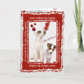 Cartes Pour Fêtes Annuelles Jack Russell l'a laissé neiger salutation - (Devant)
