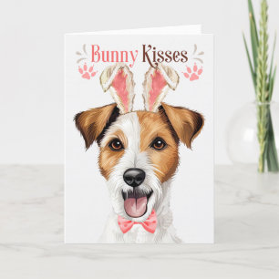 Cartes Pour Fêtes Annuelles Jack Russell Terrier Chien à Bunny Ears pour Pâque