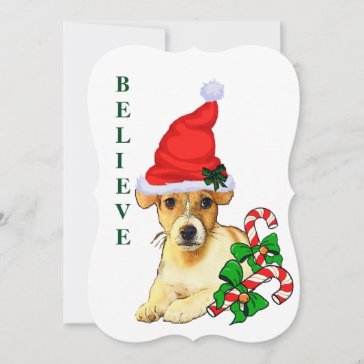 Cartes Pour Fêtes Annuelles Jack Russell Terrier Noël (Devant)