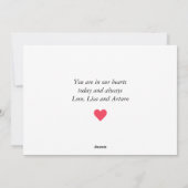 Cartes Pour Fêtes Annuelles Jacquard classique Valentin rouge et rose (rose) (Dos)