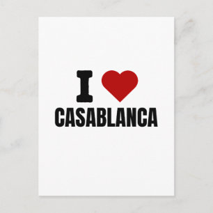 Cartes Pour Fêtes Annuelles J'adore casablanca - J'aime casablanca maroc