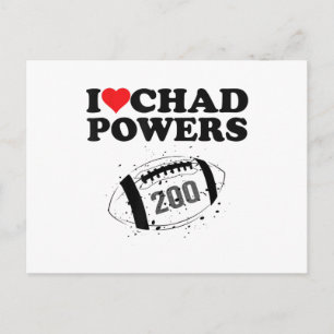 Cartes Pour Fêtes Annuelles J'adore Chad Powers 200 Football Américain Underco